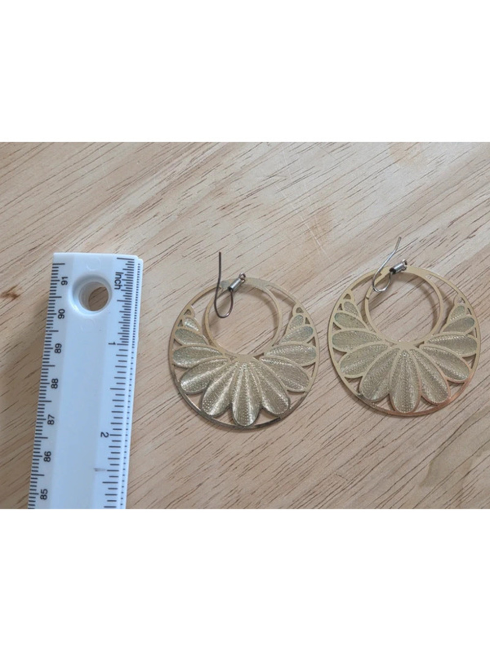 Gold boho earrings - Picture 3 of 3